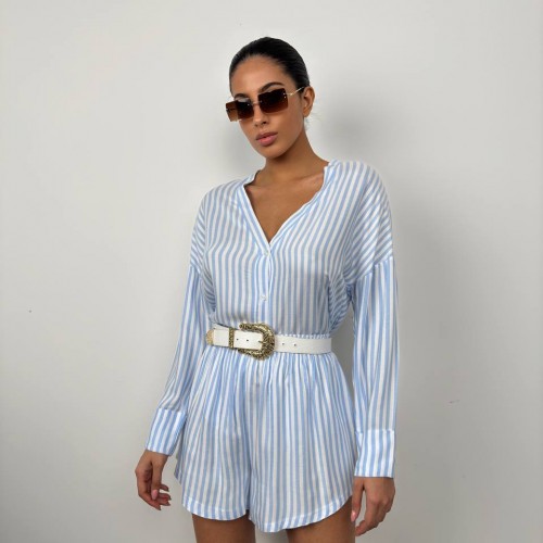 208400 TOPTAN MAVİ ŞORT TAKIM toptan bayan giyim