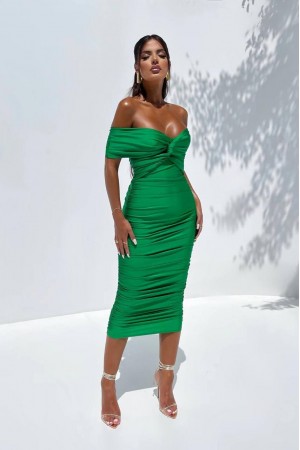208537 GREEN Evening dress