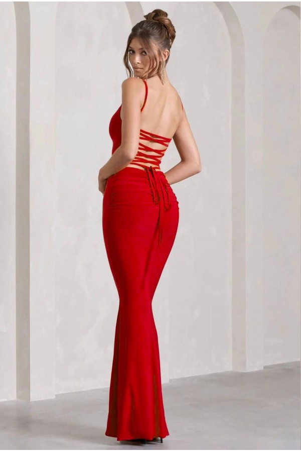 208555 red Evening dress