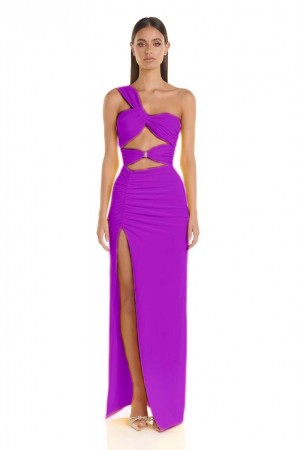 209336 фиолетовый Вечернее платье
