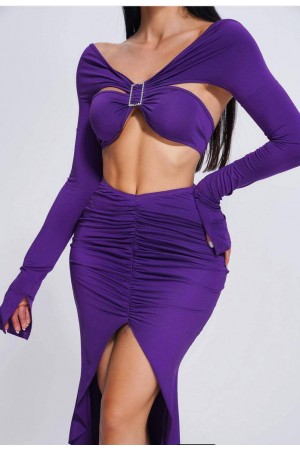 209342 purple Evening dress