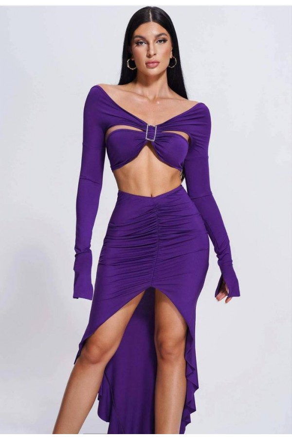 209342 фиолетовый Вечернее платье