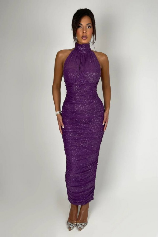209348 фиолетовый Вечернее платье