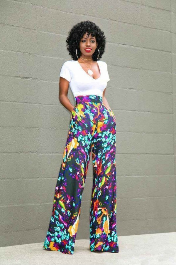 209369 patterned TROUSERS