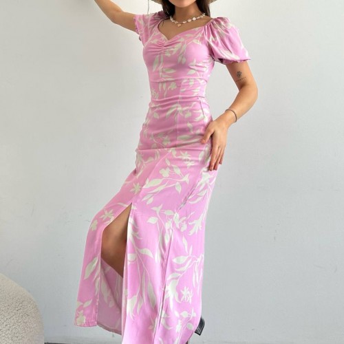 209430 TOPTAN DESENLİ ELBİSE toptan bayan giyim