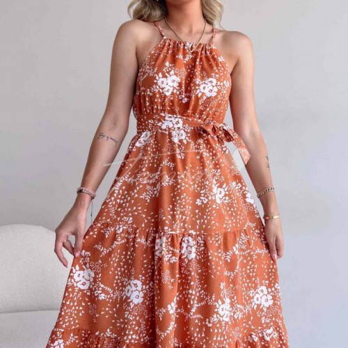 209434 TOPTAN DESENLİ ELBİSE toptan bayan giyim