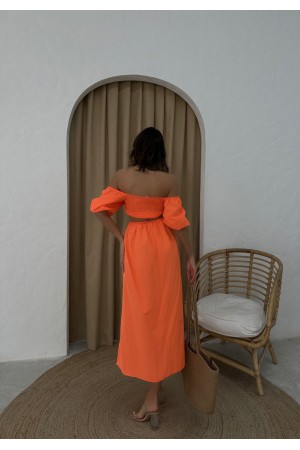 209683 orange DRESS