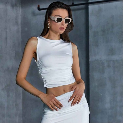 209742 TOPTAN BEYAZ CROP toptan bayan giyim