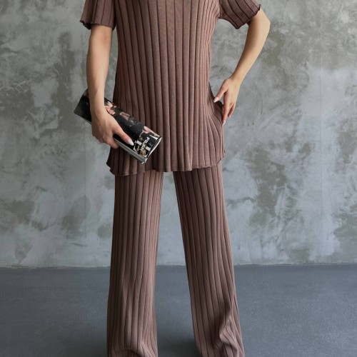 209773 TOPTAN VİZON PANTOLON TAKIM toptan bayan giyim