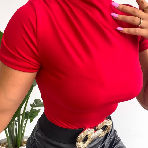 209799 TOPTAN KIRMIZI BLUZ toptan bayan giyim