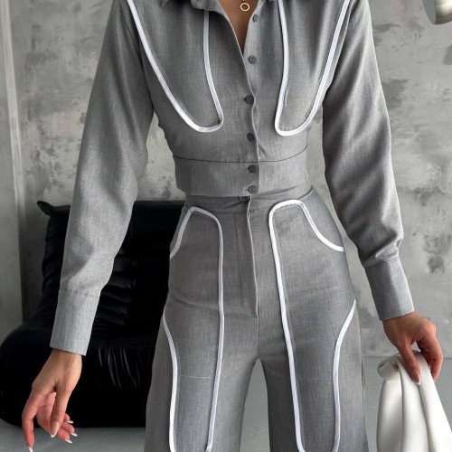 209810 TOPTAN GRİ PANTOLON TAKIM 209810 TOPTAN GRİ PANTOLON TAKIM toptan bayan giyim