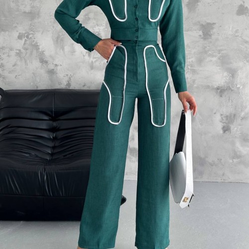 209812 TOPTAN ZÜMRÜT YEŞİL PANTOLON TAKIM 209812 TOPTAN ZÜMRÜT YEŞİL PANTOLON TAKIM toptan bayan giyim