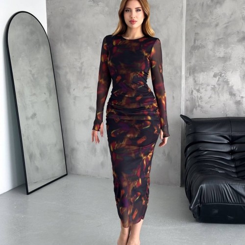 209819 TOPTAN DESENLİ ELBİSE 209819 TOPTAN DESENLİ ELBİSE toptan bayan giyim