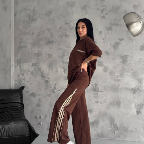 209904 TOPTAN KAHVE EŞOFMAN TAKIM toptan bayan giyim