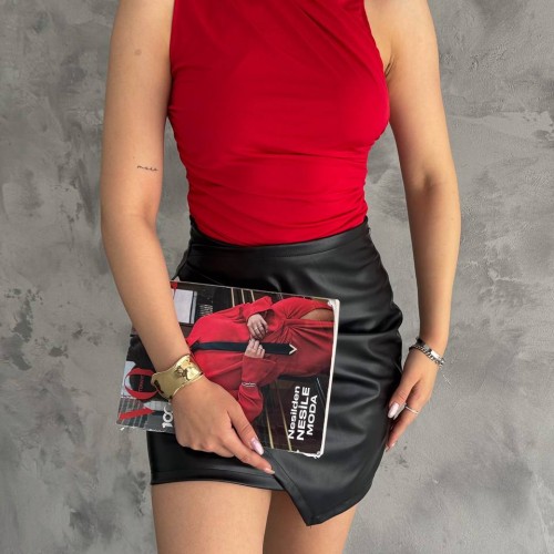 209969 TOPTAN KIRMIZI BLUZ toptan bayan giyim