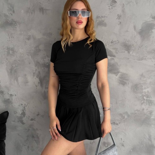 209991 TOPTAN SİYAH BLUZ toptan bayan giyim