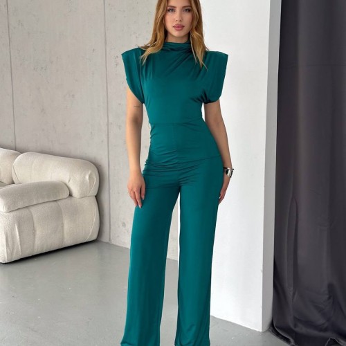 210008 TOPTAN ZÜMRÜT YEŞİL PANTOLON TAKIM 210008 TOPTAN ZÜMRÜT YEŞİL PANTOLON TAKIM toptan bayan giyim