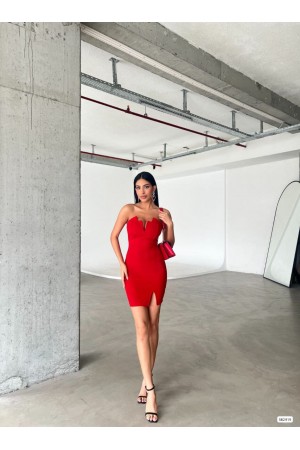 210352 красный Вечернее платье