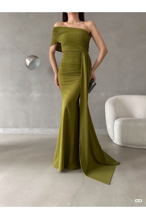 210399 зеленый Вечернее платье