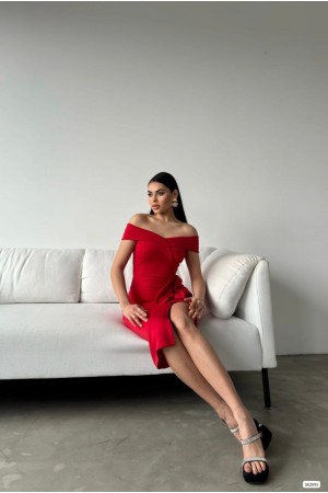 210410 красный Вечернее платье