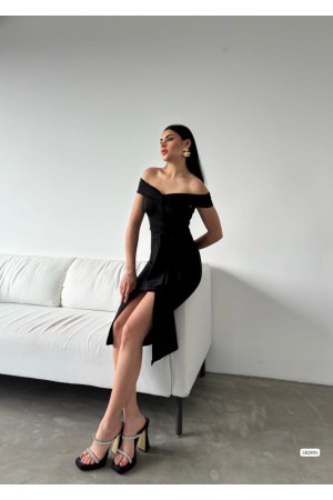 210411 черный Вечернее платье