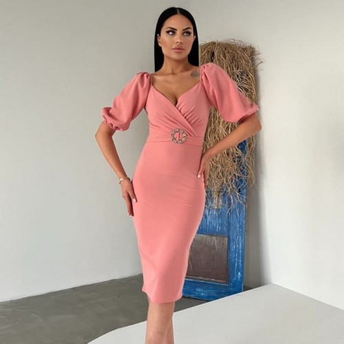 210455 TOPTAN PUDRA ELBİSE 210455 TOPTAN PUDRA ELBİSE toptan bayan giyim