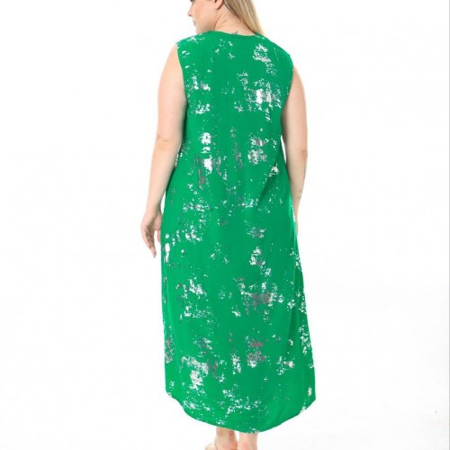 210993 TOPTAN YEŞİL ELBİSE toptan bayan giyim