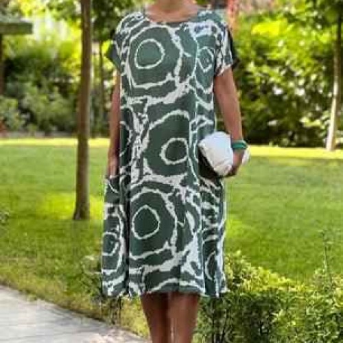 211114 TOPTAN DESENLİ ELBİSE toptan bayan giyim