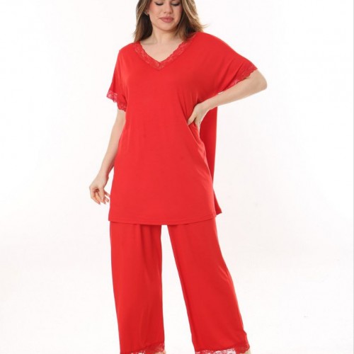 211160 TOPTAN KIRMIZI PANTOLON TAKIM toptan bayan giyim