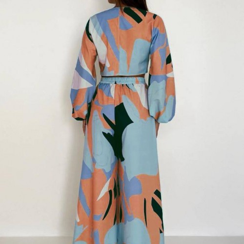 211575 TOPTAN DESENLİ PANTOLON TAKIM toptan bayan giyim