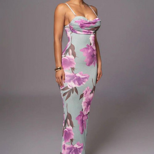 211591 TOPTAN DESENLİ ELBİSE toptan bayan giyim