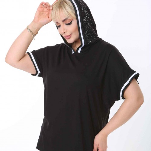 211744 TOPTAN SİYAH BLUZ toptan bayan giyim