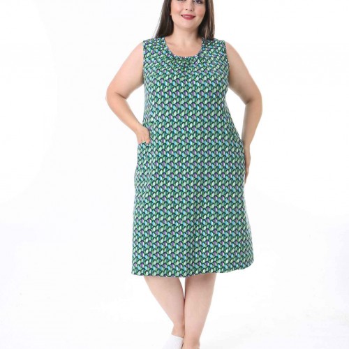 211772 TOPTAN DESENLİ ELBİSE toptan bayan giyim