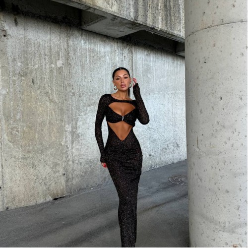 212110 TOPTAN SİYAH ABİYE toptan bayan giyim