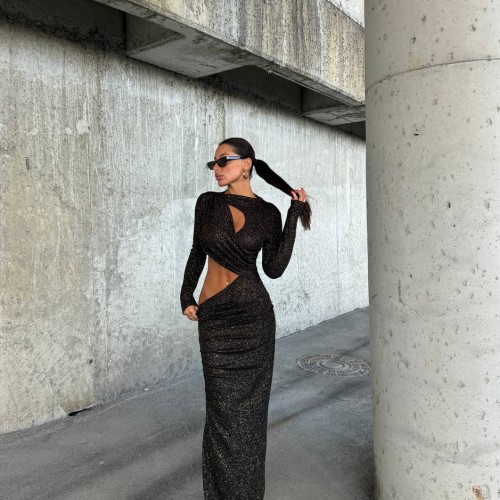 212130 TOPTAN SİYAH ABİYE toptan bayan giyim