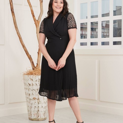 212159 TOPTAN SİYAH ELBİSE toptan bayan giyim