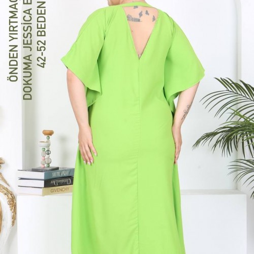 212233 TOPTAN YEŞİL ELBİSE toptan bayan giyim