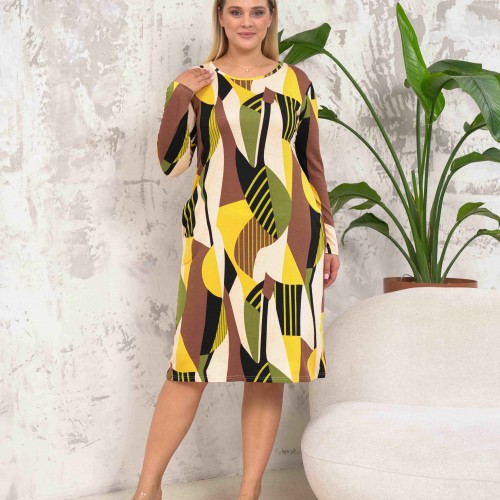 212275 TOPTAN DESENLİ ELBİSE 212275 TOPTAN DESENLİ ELBİSE toptan bayan giyim