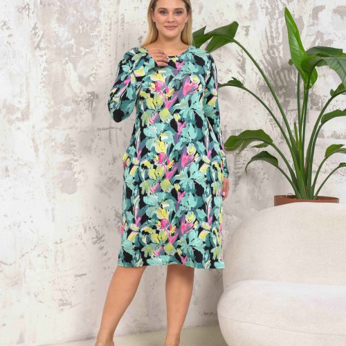 212281 TOPTAN DESENLİ ELBİSE 212281 TOPTAN DESENLİ ELBİSE toptan bayan giyim