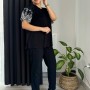 212290 TOPTAN SİYAH BLUZ toptan bayan giyim