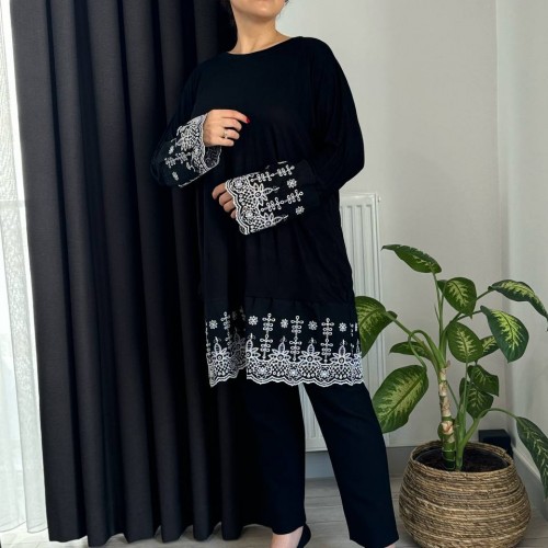 212291 TOPTAN SİYAH BLUZ toptan bayan giyim