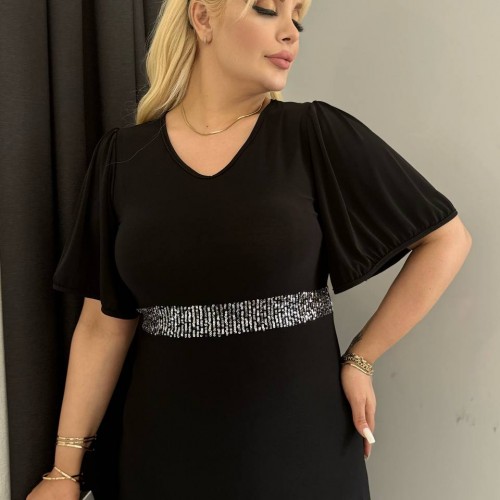 212292 TOPTAN SİYAH ELBİSE toptan bayan giyim