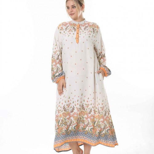 212316 TOPTAN DESENLİ ELBİSE toptan bayan giyim