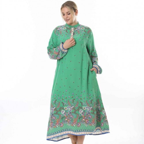 212319 TOPTAN DESENLİ ELBİSE toptan bayan giyim