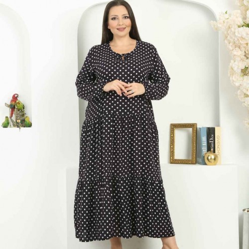 212320 TOPTAN DESENLİ ELBİSE toptan bayan giyim