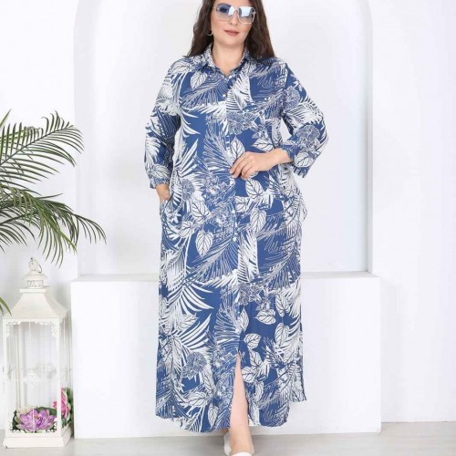 212324 TOPTAN DESENLİ ELBİSE toptan bayan giyim