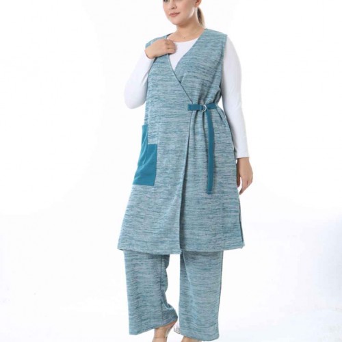 212383 TOPTAN MAVİ PANTOLON TAKIM toptan bayan giyim