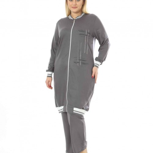 212430 TOPTAN GRİ EŞOFMAN TAKIM toptan bayan giyim