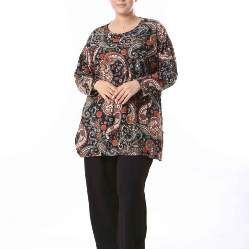 212450 TOPTAN DESENLİ BLUZ toptan bayan giyim