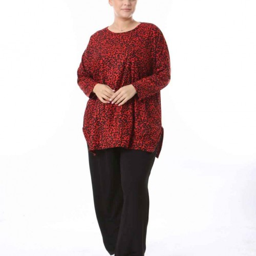 212454 TOPTAN DESENLİ BLUZ toptan bayan giyim